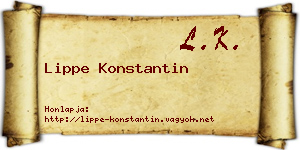 Lippe Konstantin névjegykártya